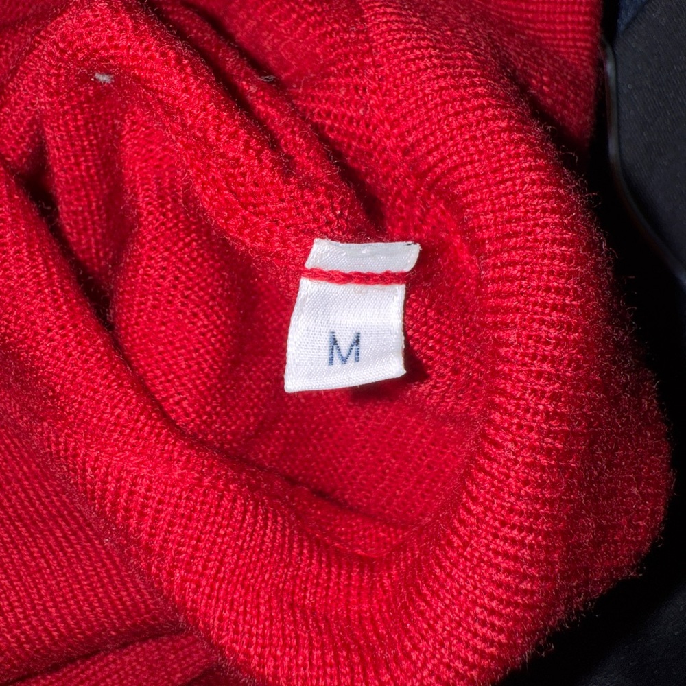 Brioni for Neiman Italian Merino Knit Polo Sweater Red Men’s M - Picture 5 of 7